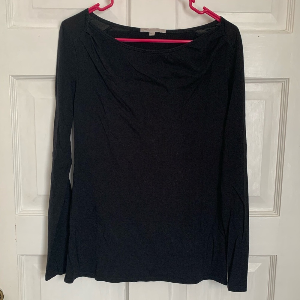 GAP Small Simple Black Long Sleeve Blouse